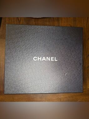 CHANEL black empty large shoe box for storage or gifts